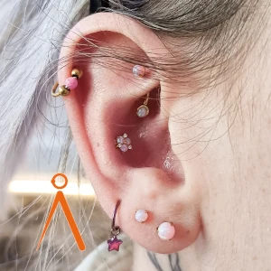 Image de bijoux d'oreille en opale